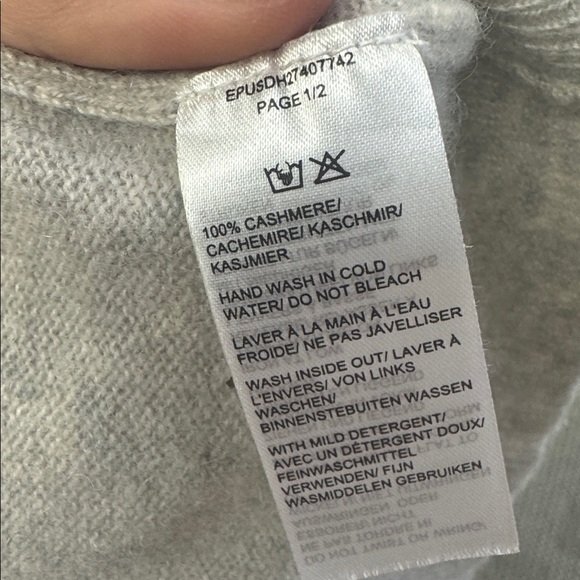 Saks Fifth Avenue 100% Cashmere Cascading Leopard Print Sweater, size XL - Picture 4 of 6